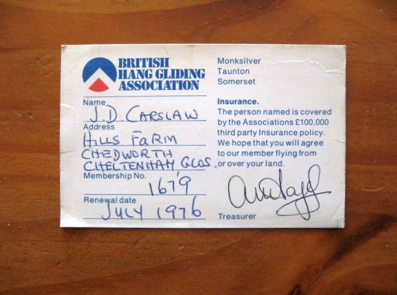 Don Carslaw BHGA member 1975